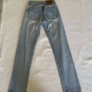 CALVIN KLIEN bootcut/straight cut light wash jeans